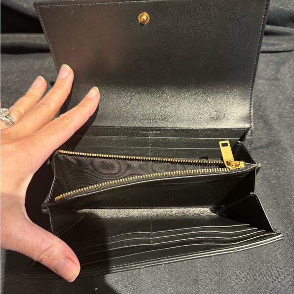 Saint Laurent Flap Quilted Lambskin Wallet Black - Picture 3 of 6